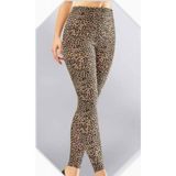 Kadın Kahverengi Leopar Desenli Tayt, Leopar, M, S4059M