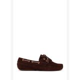 Kadın Kahverengi Süet Deri Loafer 26PFD151110