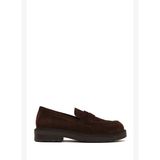 Kadın Kahverengi Süet Deri Maskülen Loafer AF190003DS