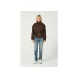 Kadın Kahverengi Yün Karışımlı Kaşe Mont 1234613EVA-1 - S
