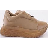 Kadın Kalın Taban Lastik Bağcıklı Sneakers Ayakkabı Nude Paraşüt 7123119