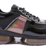 Kadın Kalın Taban Silver İp Taşlı Sneakers Ayakkabı Siyah 10653136