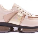 Kadın Kalın Taban Silver İp Taşlı Sneakers Ayakkabı Ten 10653136