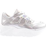 Kadın Kalın Taban Tsilver İp Taşlı Sneakers Ayakkabı Gümüş 10272692