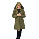 Kadın Kapitone Kapüşonlu Mont BGL-ST04062 HAKİ 46