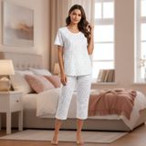 Kadın Kaprili Kısa Kol Tshirt ve Bralet 3'lü Takım BB2415