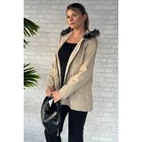Kadın Kapüşonlu İçi Peluş Mont P-00013573 - Bej - 40