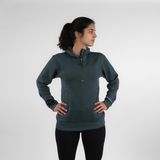 Kadın Kapüşonlu Koşu Sweatshirtü - Füme Yeşil - KIPRUN Run 500 Warm