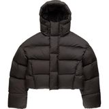Kadın Kapüşonlu Şişme Mont - Siyah - XS