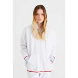 Kadın Kapüşonlu Sweatshirt Beyaz