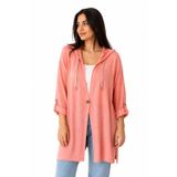 Kadın Kapüşonlu Uzun Relaxed Fit Triko Hırka Uzun