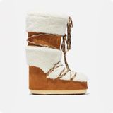 Kadın Kar Botu 80D1402610-MA03 Moon Boot Shearling Whisky/Off White