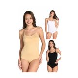 Kadın Karışık Renk 3'lü Paket İp Askılı likralı Kancalı Çıtçıtlı Body ELF568T0148CCM3