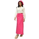 Kadın Kaşe Uzun Etek (Pembe, L-XL)