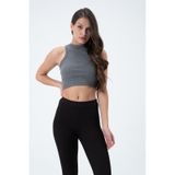 Kadın Kaşkorse Crop Atlet Gri