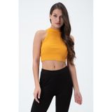 Kadın Kaşkorse Crop Atlet Sarı