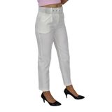 Kadın Kemerli Bilek Pantolon BGL-ST03690 EKRU 38