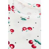Kadın Kiraz Desenli Kısa Kollu Şortlu Pijama Takımı Çok Renkli M