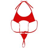 Kadın Kırmızı Bikini Tarzı Seksi Fantezi Gecelik İç Çamaşırı
