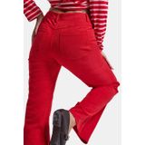 Kadın Kırmızı Flare Fit Velvet Kadife Kumaş Pantolon