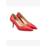 Kadın Kırmızı Topuklu Deri Stiletto