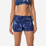 Kadın Kısa Deniz Şortu/Boardshort - Lacivert - Desenli - Tini Decathlon
