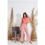 Kadın Kısa Kol Nar Çiçeği Pijama Takım C9T1N5O51 NAR ÇİÇEĞİ M