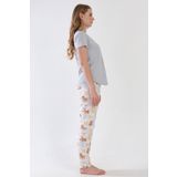 Kadın Kısa Kol Normal Beden Pijama Takım