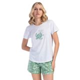 Kadın Kısa Kol Şortlu Pijama Takım, 311092