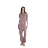 Kadın Kısa Kol Vizon Pijama Takım C8T5N9O51 VİZON S