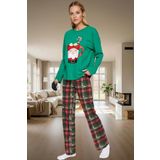 Kadın Kışlık %100 Pamuklu Pijama Takımı Rahat Yılbaşı Baskısı Konforlu Kesim Ve Şık