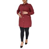 Kadın Kışlık Cepli Tunik BGL-ST02343 BORDO 38