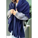 Kadın Kışlık Püsküllü Polar Şal 70 X 185