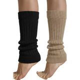 Kadın Kışlık Uzun Tozluk Örgü Pamuklu Leg Warmer 2-Çift