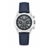 Kadın Kol Saati Lacivert Deri Kordon Roma Rakamlı Analog Kadran St-304450