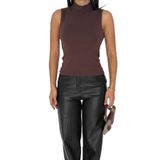 Kadın Kolsuz Boğazlı Basic Body – Sleek Core, kahverengi, l