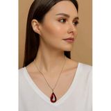 Kadın Kolye Hürrem Sultan Kadın Kolye Ateş Kehribarı 925 Ayar Gümüş Zincir P229s5792, 55