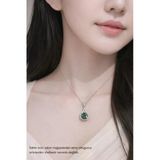 Kadın Kolye Mystic Glow Kadın Kolye Damla Zümrüt Yeşili 925 Ayar Gümüş Zincir