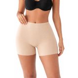 Kadın korse boxer, Yüksek Bel Toparlayıcı İz Yapmayan Korse Şort, Alt Göbek Toparlayan ve Basen Şekillendirici Boxer, Seamless Görünmez İç Giyim (TEN, L-XL)