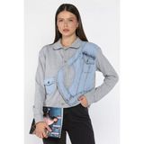 Kadın Kot Garnili Mevsimlik Ceket P-00018089 - Gri - 40