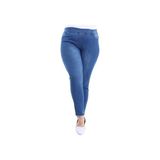 Kadın Kot Pantolon Toparlayıcı Full Likra Beli Lastikli Yüksek Bel Büyük / Küçük Beden- Mavi - XL