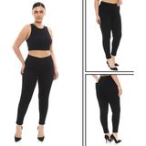 Kadın Kot Tayt Pantolon - Siyah - XL
