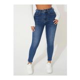 Kadın Koyu Mavi Yüksek Bel Skinny Fit Jean Pantolon
