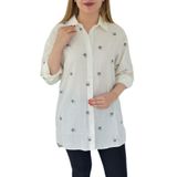 Kadın Krem Çiçekli Gömlek 71321 BGL-ST02905 KREM S