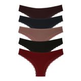 Kadın Külot 5 li Paket Brazillian BORDO