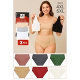 Kadın Külot Büyük Beden 1. Kalite 4Xl Ve 5Xl (Gri - Beyaz - Siyah)