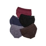 Kadın Külot Büyük Beden 5 li Paket Likralı BORDO