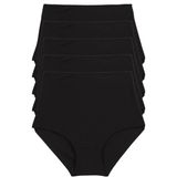 Kadın Külot Ekstra Yüksek Bel Lazer Kesim Esnek Iz Yapmayan 5 li Paket Polyester SİYAH