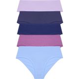 Kadın Külot Yüksek Bel Bikini 5 Li Paket Pamuklu Likralı Indıgo - XL - İndigo