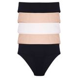 Kadın Külot Yüksek Bel Bikini 5 Li Paket Pamuklu Likralı MIXCOLOR